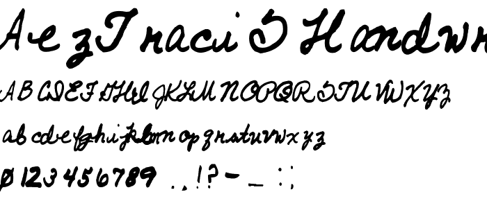 AEZ Traci_s Handwriting font